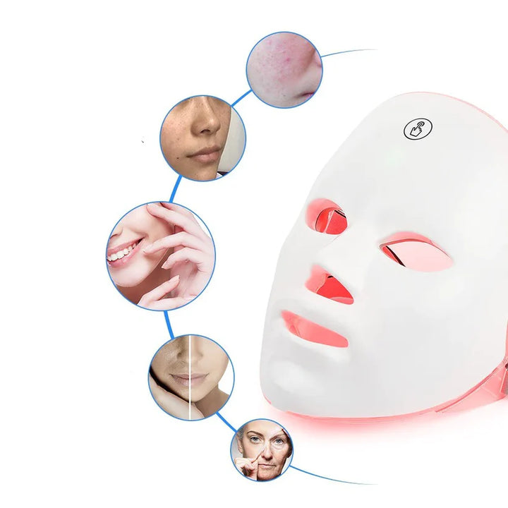 LED therapy facial mask for skin rejuvenation.