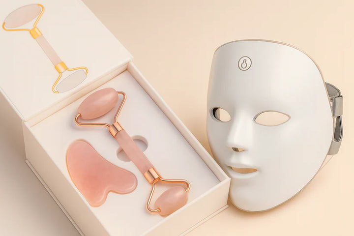 LED therapy facial mask for skin rejuvenation.