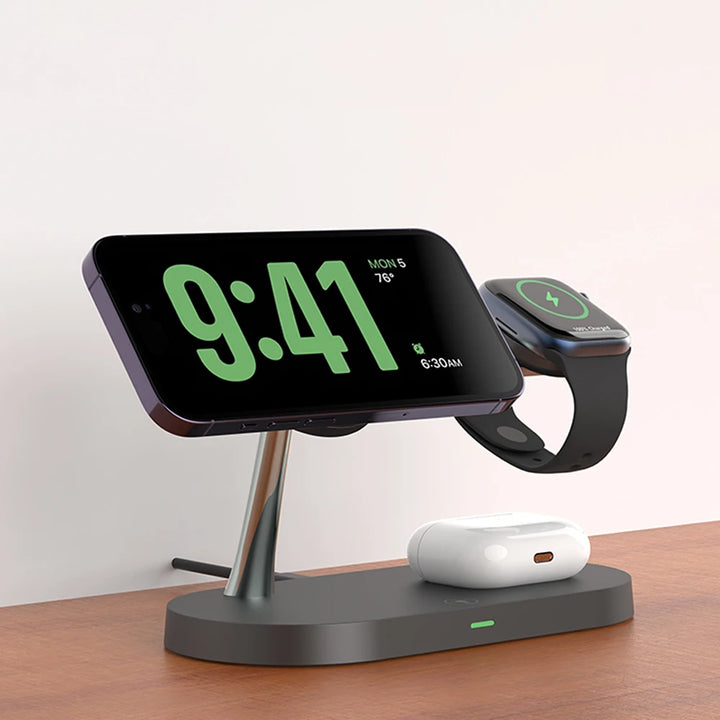 3-in-1 Magnetic Wireless Charger for iPhone & Watch