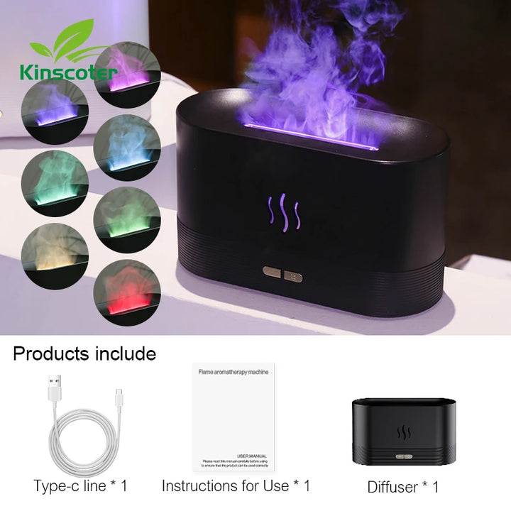 Kinscoter Aroma Diffuser – Ultrasonic Flame Humidifier