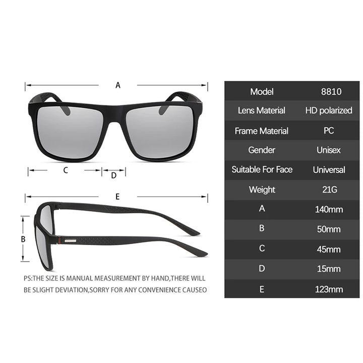 Vintage Square Sunglasses – Men’s UV400 Eyewear