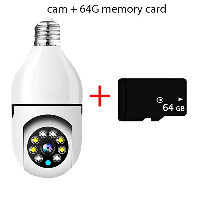 E27 WiFi Bulb Camera – Night Vision Security Monitor