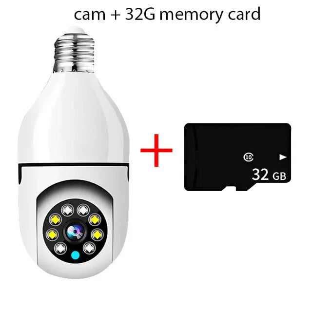 E27 WiFi Bulb Camera – Night Vision Security Monitor