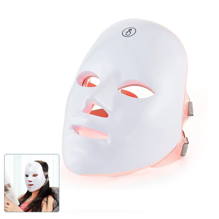 LED therapy facial mask for skin rejuvenation.