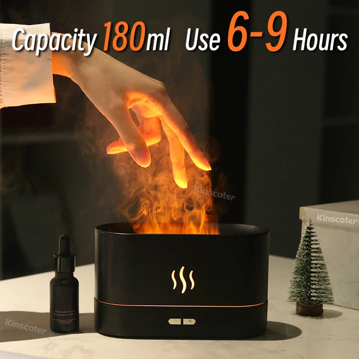 Kinscoter Aroma Diffuser – Ultrasonic Flame Humidifier
