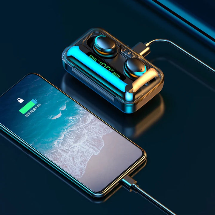 F9 Bluetooth Earbuds – Waterproof 9D Stereo Headset