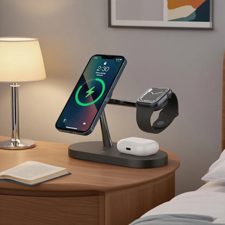 3-in-1 Magnetic Wireless Charger for iPhone & Watch