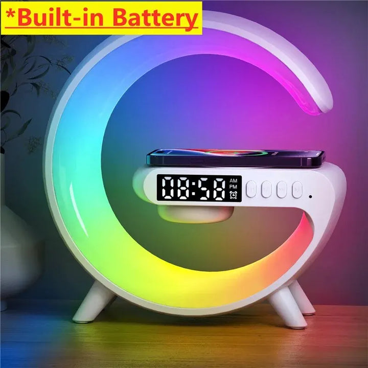 Wireless Charger with Speaker & RGB Night Lamp