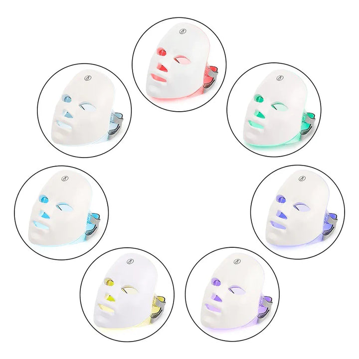 LED therapy facial mask for skin rejuvenation.