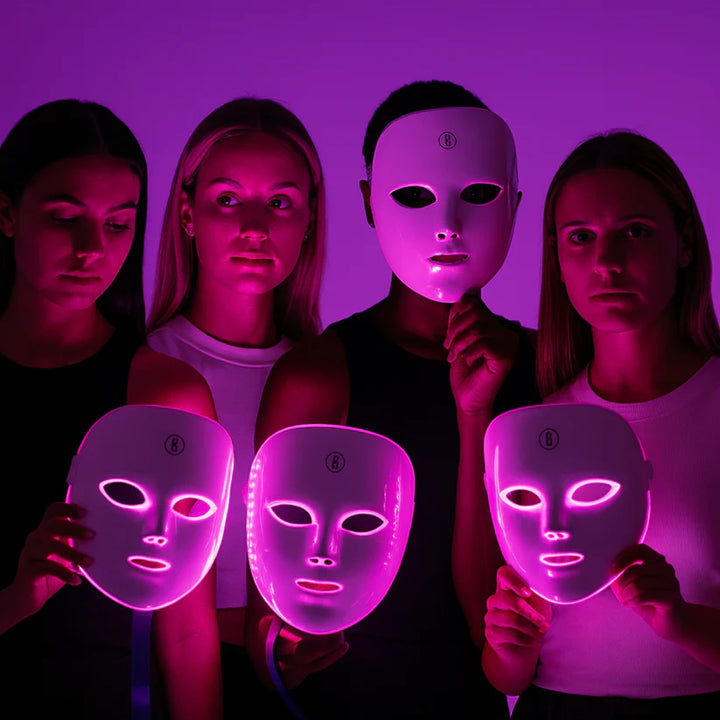 LED therapy facial mask for skin rejuvenation.